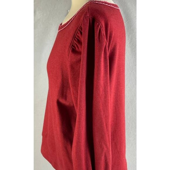 Envy's Tree The Haven Womens Large Red Top Scoop Neck Long Sleeve - Picture 7 of 11